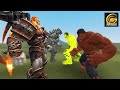 Ares God of War VS GODZILLA 2021 VS RED HULK VS GREEN HULK - Garry's Mod Sandbox