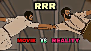 RRR MOVIE VS REALITY | BRIDGE SCENE | NTR,RAM CHARAN, RAJA MOULI | FUNNY 2D ANIMATE SPOOF