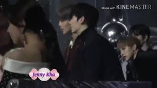 WANNA ONE MINHUYN × JBJ HUYNBIN AT MMA 2017 FANCAM