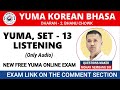 YUMA, SET-13 (2025) Listening Video | 3rd LOT SPECIAL || Learn Korean with #mohannembang sir #dharan