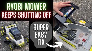 RYOBI Lawn Mower KEEPS SHUTTING OFF: 10 Second FIX