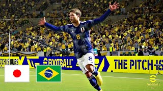 【eFootball 2023】サッカー日本代表 対 ブラジル代表 AI戦(ゲームレベル レジェンド)ツアーイベントドリームチーム【イーフト】