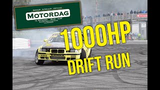 BMW E36 1000HP drift run - Motordagen Lillehammer 2019