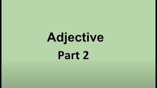 Adjective Part 2 #SATHEE_LAW #swayamprabha #clat