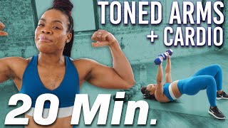 20 Minute TONED ARMS DUMBBELL WORKOUT | Biceps, Triceps, Shoulders 💪🏾🏋🏾‍♀️💪🏾