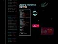 Loading animation using css ~ css loader ~ animations ~ web app #uiuxdesign #app #uidesign  #css