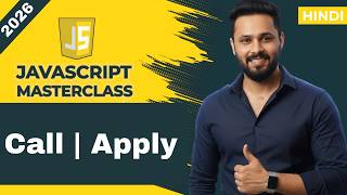 JavaScript Tutorial in Hindi #53 JavaScript Call vs Apply Explained | Change this Value Easily