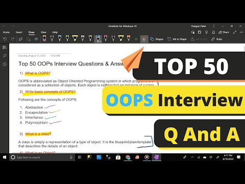 Top-50 OOPS Interview Questions And Answers || For Freshers And ...