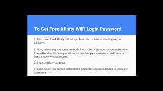Xfinity WiFi Free Login Password Hacks And Tricks