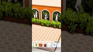 Modern Roman-esque Pool & Garden Wall (No CC/ No Mods) - The Sims 4 Speed Build