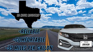 Can A Honda Civic Handle A 20 hour Roadtrip? El Paso To College Station, Texas