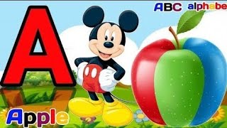 phonics song 2 withTWO WORDS in 3D-A For Apple ABC Alphabet songs with sounds for children#kidssong