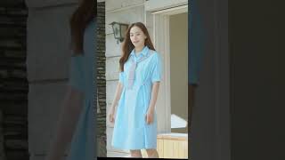 QUEEN STYLE X 조윤희 ㅣ Summer 2022 Lookbook - 셔츠 레이어드 반팔 원피스