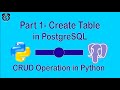 Part 1 Python PostgreSQL CRUD Tutorial | Create, Read, Update, Delete