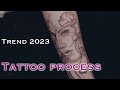 Portrait Tattoo. How to make a FINELINE TATTOO? Whip Shading. TREND 2023