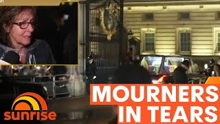 Mourners in tears as the Queen's coffin passes them at Buckingham Palace | Sunrise