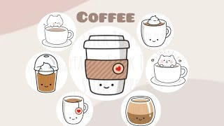 How to Draw a Simple Cute Cup of Coffee |Easy Drawing Doodle