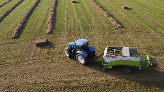 claas big baler and a bale wrapper 2023