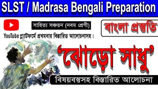 SLST/Madrasa Bengali Preparation।। ঝোড়ো সাধু ।। মহাশ্বেতা দেবী ।। নবম শ্রেণী ।। Bengali Guidance।।