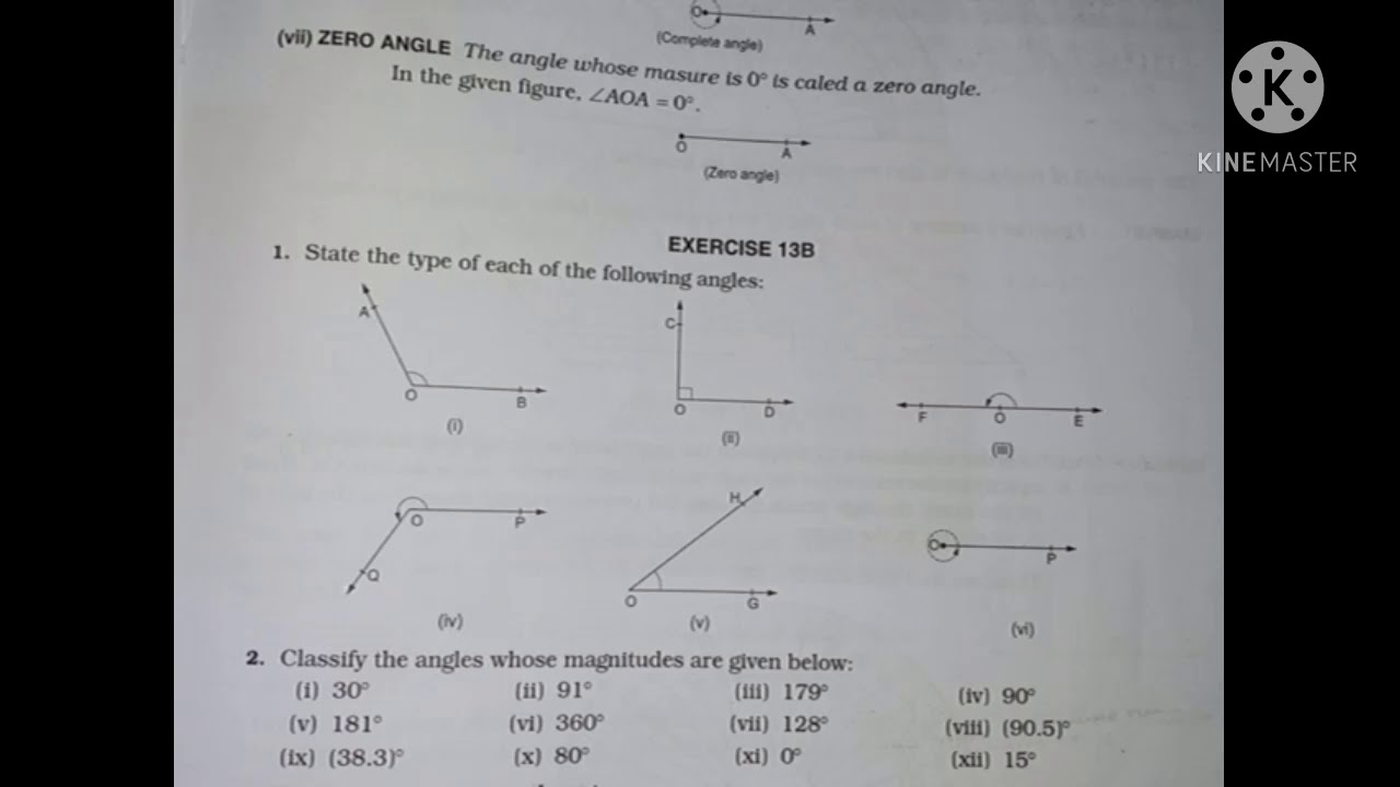 #Class-6#Chapter-13||ANGLES AND THEIR MEASUREMENTS||Exercise-13B|| R S ...