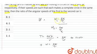 Two racing cars of masses `m` and `4m` are moving in circles of radii `r` and `2r` respectively.