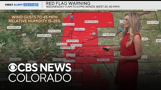 High fire danger and strong wind mean a First Alert Weather Day on Wednesday for Denver