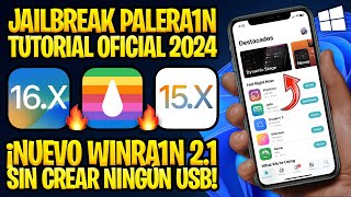 TUTORIAL NUEVO JAILBREAK PARA TODO iOS 16 y 15 ✅ PALERA1N WINDOWS SIN USB (WinRa1n 2.1 OFICIAL)