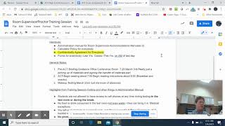 ACT Proctor Training 2021