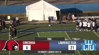 LTU Women's Lacrosse| LTU vs Concordia University Ann Arbor| Live Stream 3/29/2023