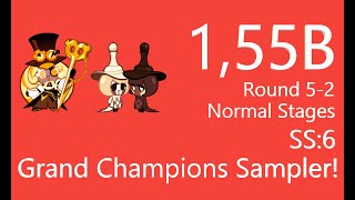 CROB Grand Champions Sampler! Round 5-2 (Normal Stages) 1,55B | Jinx lol | Cookie Run OvenBreak