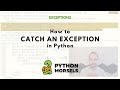 How to catch an exception in Python