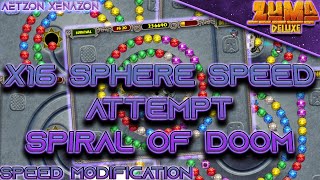 Aetzon's X16 Spheres Speed Attempt - Spiral of Doom | Zuma Deluxe - Speed Modification