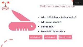 Essential 8 Controls: MultiFactor Authentication