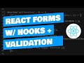 React forms with state, hooks, and validation