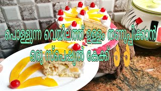 ഈ വേനൽകാല സ്പെഷ്യൽ കേക്ക് റെസീപി / summer special fruit salad cake recipe / beat the heat fruitcake