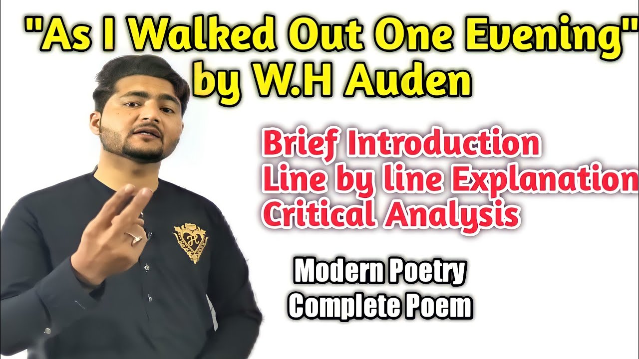 As I Walked Out One Evening Poem By W.H Auden| Line By Line Explanation ...