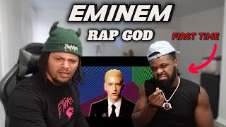 My Brother's First Time Hearing - Eminem Rap God (Reaction)
