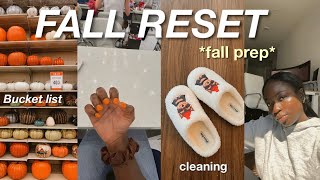 FALL RESET 🍂 | fall nails, pumpkin spice tea, deep cleaning my home + fall shopping