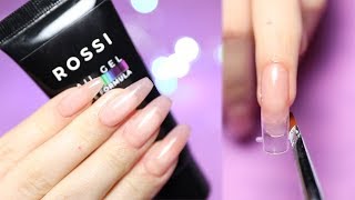 POLYGEL Coffin Nails -  Rossi Nail Gel TUTORIAL