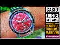 THE RED WINE🍷CASIO Edifice EFR-526D-5CVUDF Watch Unboxing & Review (ED569) #analog #watch #edifice