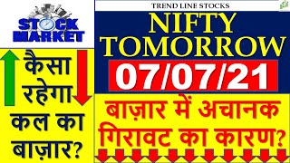 NIFTY PREDICTION & NIFTY ANALYSIS FOR 07 JULY I NIFTY PREDICTION TOMORROW I BANK NIFTY TOMORROW