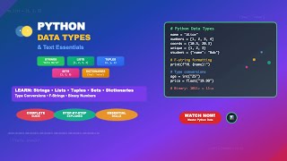 Python Programming Tutorial for Beginners: Strings, Lists, Tuples, Sets, Dictionaries