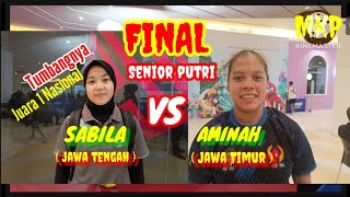 FINAL SENIOR PUTRI || Sabila JATENG 🆚 Aminah JATIM || KEJURNAS  2024 , Bay Walk Jakarta Utara ||