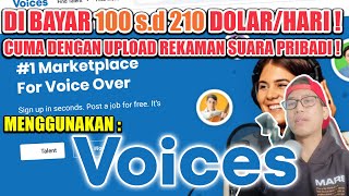 CARA MENGHASILKAN UANG DARI INTERNET CUMA DENGAN UPLOAD VOICE OVER REKAMAN SUARA MENGGUNAKAN VOICES