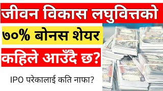 कहिले आउदै छ Jeevan Bikas Laghubitta को बोनस JBLB Bonus Share and Cash Dividend- Nepal Share Market