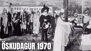 Öskudagur á Akureyri árið 1970 og Kór Barnaskólans syngur