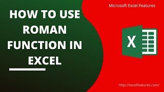 how to use ROMAN function in Excel || a number shown as Roman numerals in various formats.