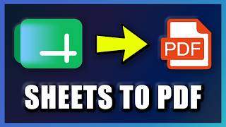 How to Convert Google Sheet to PDF | 2026