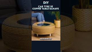 Car Tyre se Coffee Table Banaye💡#shorts #youtubeshorts #diy #short @5MinuteCraftsYouTube