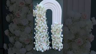 White Rose Baby Breath Wedding Backdrop 5D Floral Arrangement #floraldesign #diy #luxurywedding